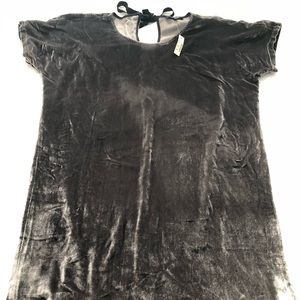 Bow back velvet silk gray Jcrew madewell tee dress